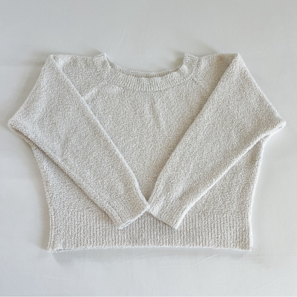 Victoria’s Secret Fuzzy Cropped Sweater | Cream | Size S | GUC